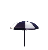 Parasol blanco y negro