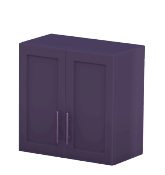 Black Double-Door Top Cupboard