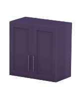 Armario superior negro de dos puertas