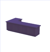Mostrador de cocina L negro
