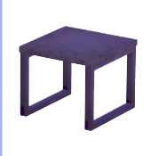Mesa auxiliar de mármol negro
