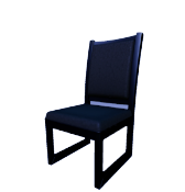 Silla de comedor moderna negra