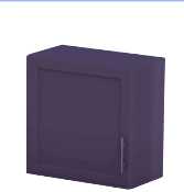 Armario superior negro de una puerta -- Tirador derecho