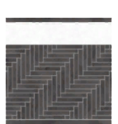 Parete di piastrelle nere a zig-zag