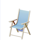 Sedia da spiaggia blu