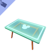 Mesa de comedor azul