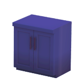 Bancone blu a due porte