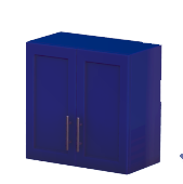 Blue Double-Door Top Cupboard
