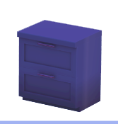 Blue Double-Drawer Counter