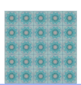 Pavimento in marmo blu con intarsi in argento