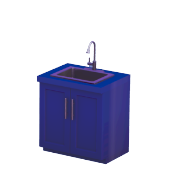 Blue Single-Basin Sink