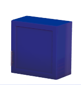 Blue Single-Door Top Cupboard - Left Handle