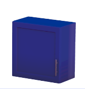 Blue Single-Door Top Cupboard - Right Handle