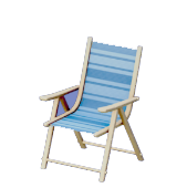 Sedia da spiaggia a righe blu