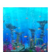 Blue Underwater Landscape Wallpaper