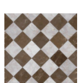 Brown and White Checkered Marble Floor