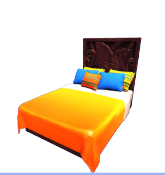 Letto in legno intagliato