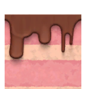 Parete di torta alla fragola e vaniglia ricoperta di cioccolato