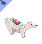 Oso polar de la ciudad de Navidad
