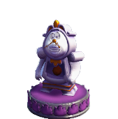 Figurina di Cogsworth - Base viola