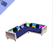 Colorful L Couch