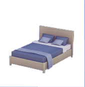 Cama Doble Azul Oscuro