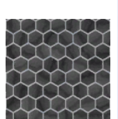 Suelo de baldosas hexagonales oscuras