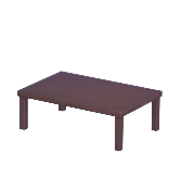 Mesa baja de madera oscura