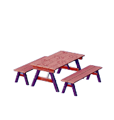 Dark Wood Picnic Table