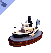 Barco de vapor decorativo