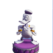 Figurita Donald -- Base morada