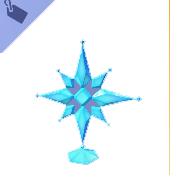 Estrella azul festiva
