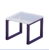 Mesa auxiliar de cristal