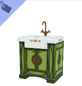 Fregadero Art Déco Verde