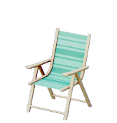 Green Striped Beach Chair