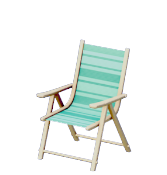 Silla de playa a rayas verdes