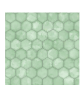 Green Watercolor Honeycomb Tile Flooring