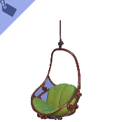 Silla colgante de mimbre