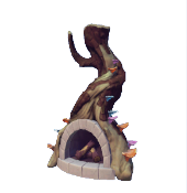 Chimenea Tronco de Roble Labrado