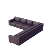 Large Black L Couch
