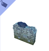 Gran muro de castillo roto