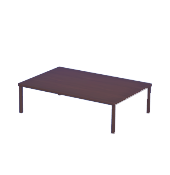 Mesa de comedor grande de madera oscura