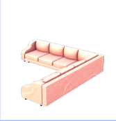 Large Lavish Coral Pink L Couch