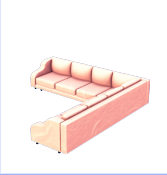 Sofá L Grande Rosa Coral