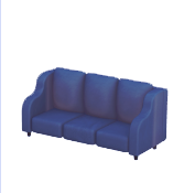 Large Lavish Navy Blue Couch