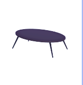 Mesa de comedor negra ovalada grande