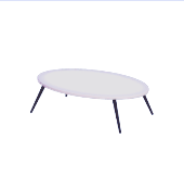 Large Oval White Dining Table