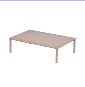 Mesa de comedor grande de madera pálida