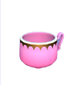Große rosa Teetasse