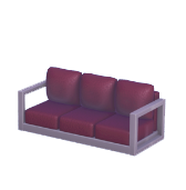 Large Red Modern Couch
